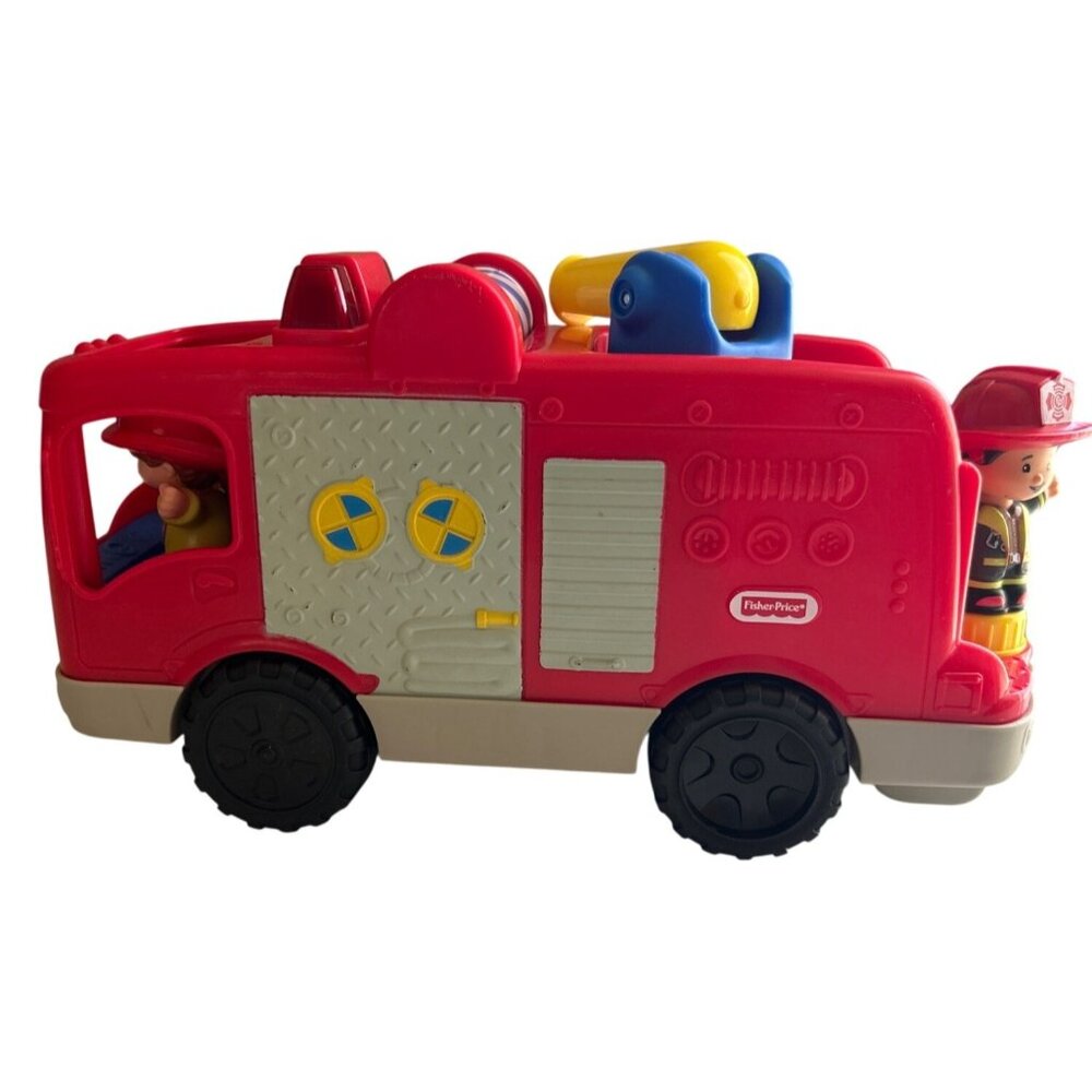 Fisher-Price Little People Toddler Fire Truck Toy With Music & Lights - Picture 2 of 6